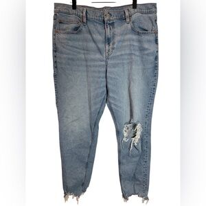 American Eagle 90's Skinny Jeans Women's 18 Regular Mid Rise Distresssed Stretch